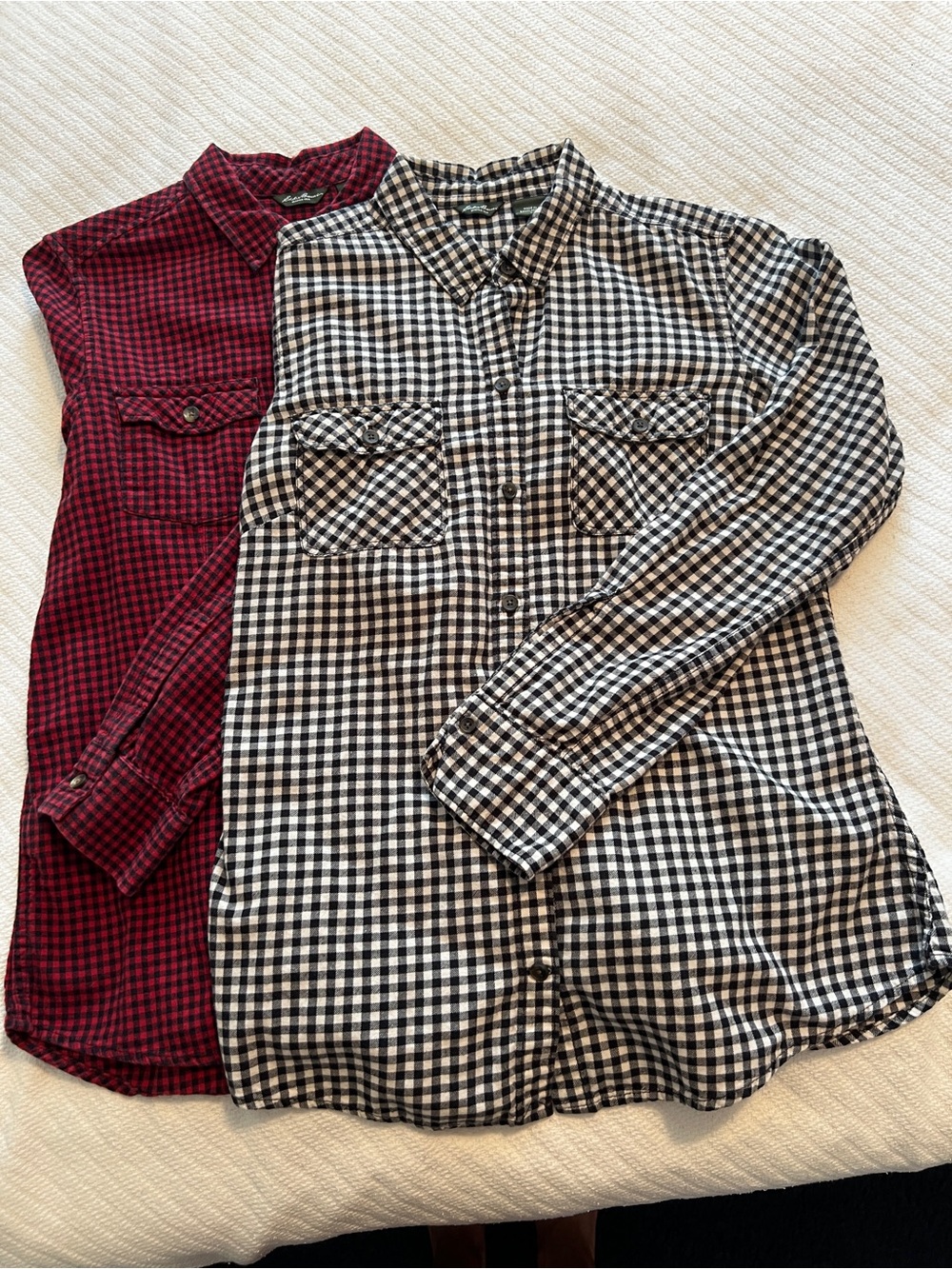 Set of 2 Women’s Checked Flannel - Classic Casual Shirts
